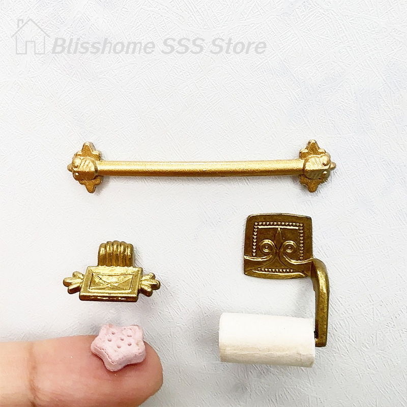 Bathroom Home Improvement - 【S】1/12 Dollhouse Simulation Paper Towel Rack