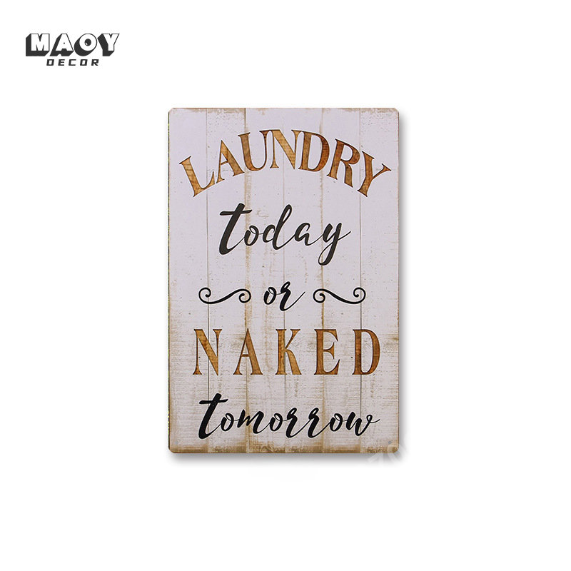 Slogan Metal Tin Sign Laundry  - Home Bathroom Wall Decor avis et prix