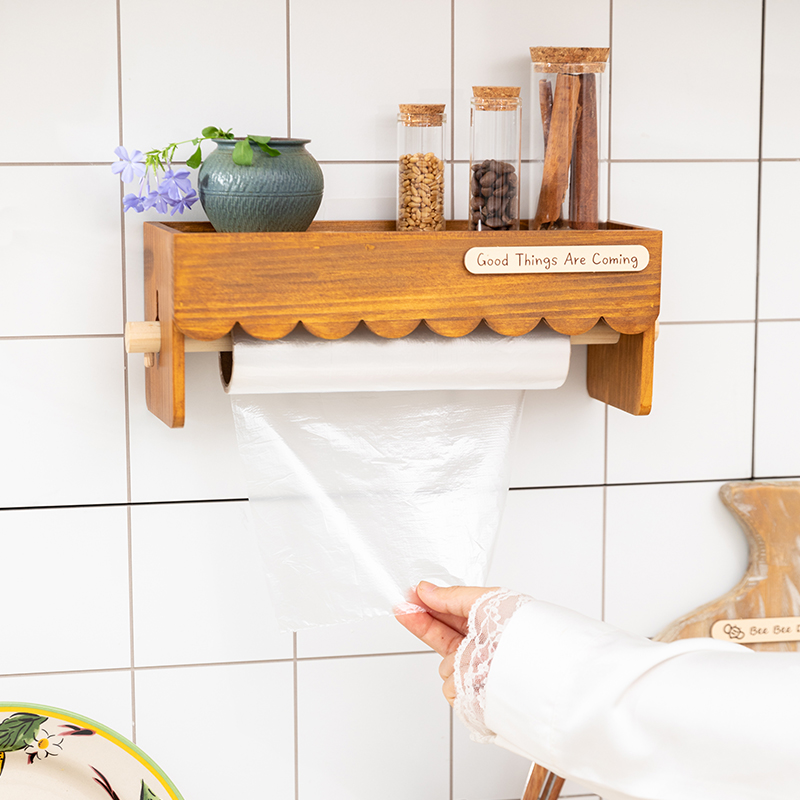 Wood Wall Mounted Paper Towel  - Home Bathroom Paper Towel Dispenser avis et prix