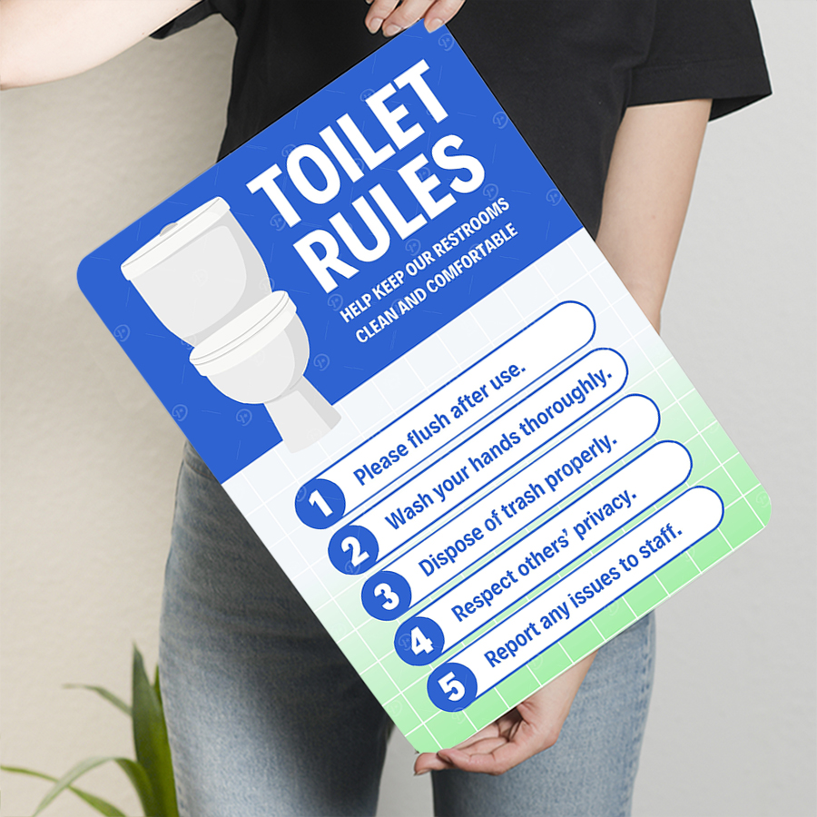 Custom Toilet Rules Metal Sign - Home Bathroom Etiquette avis et prix