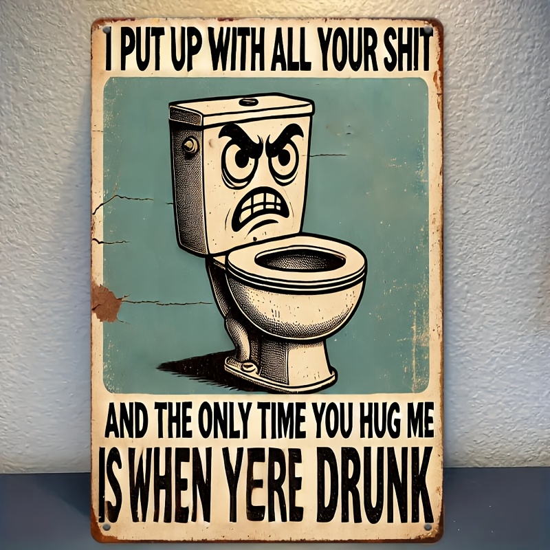 Humorous Bathroom Decor Sign,  - Home Bathroom Wall Decor avis et prix