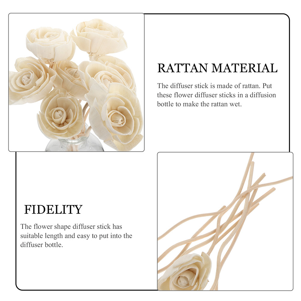 6Pcs Flower-Designed Rattan Di - Home Bathroom Essentials avis et prix