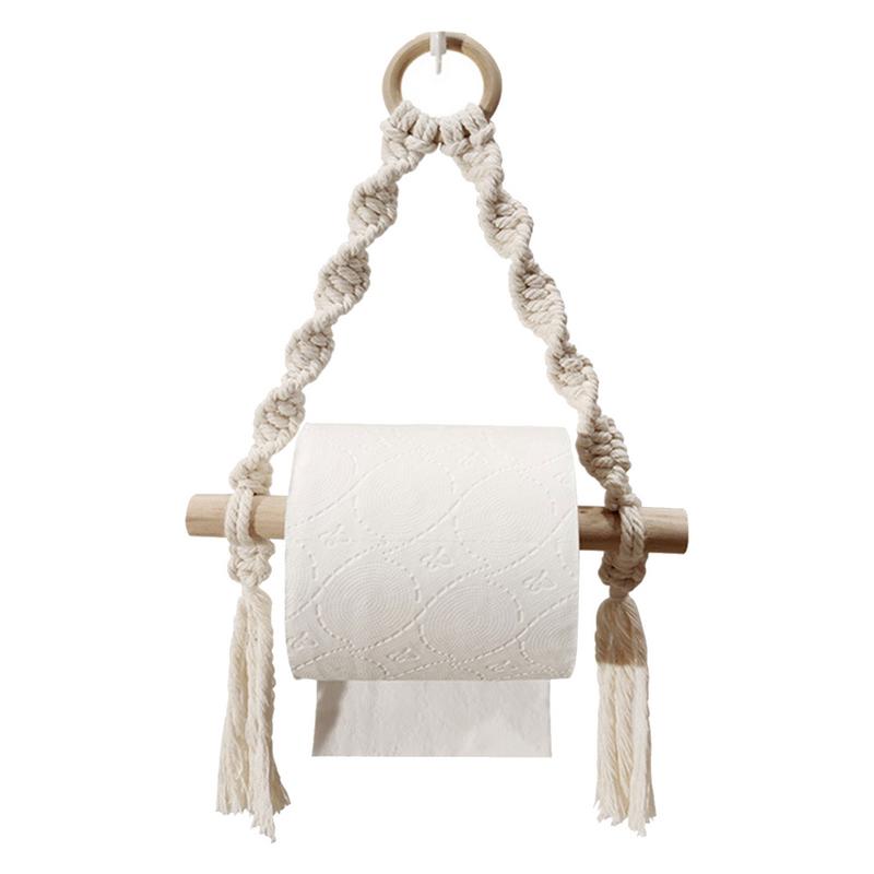Hand Woven Wooden Toilet Paper - Home Bathroom Paper Towel Dispenser avis et prix