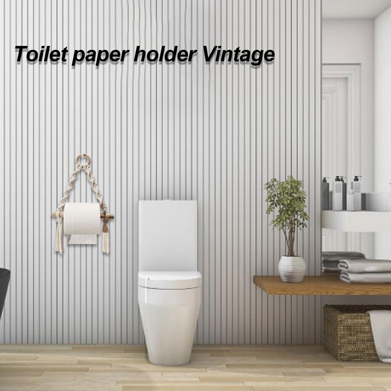 Hand Woven Wooden Toilet Paper - Home Bathroom Paper Towel Dispenser avis et prix
