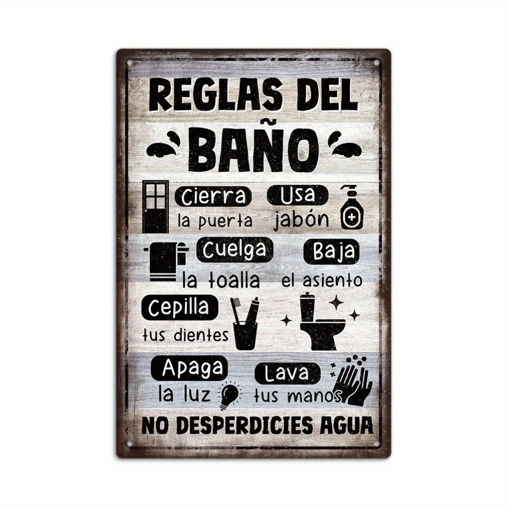1pc Spanish Vintage Bathroom R - Home Bathroom Wall Decor avis et prix