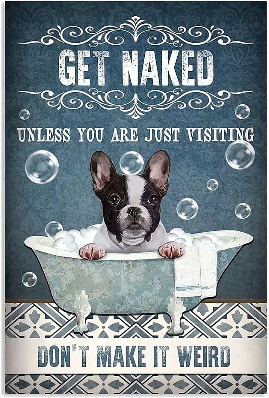 Dog Bathroom Metal Tin Sign,Ge - Bathroom Home Visit avis et prix