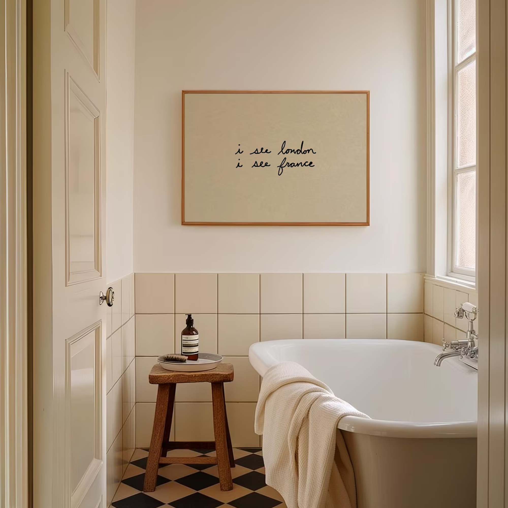 Simple Trendy Bathroom I See L - Home Bathroom Wall Decor avis et prix