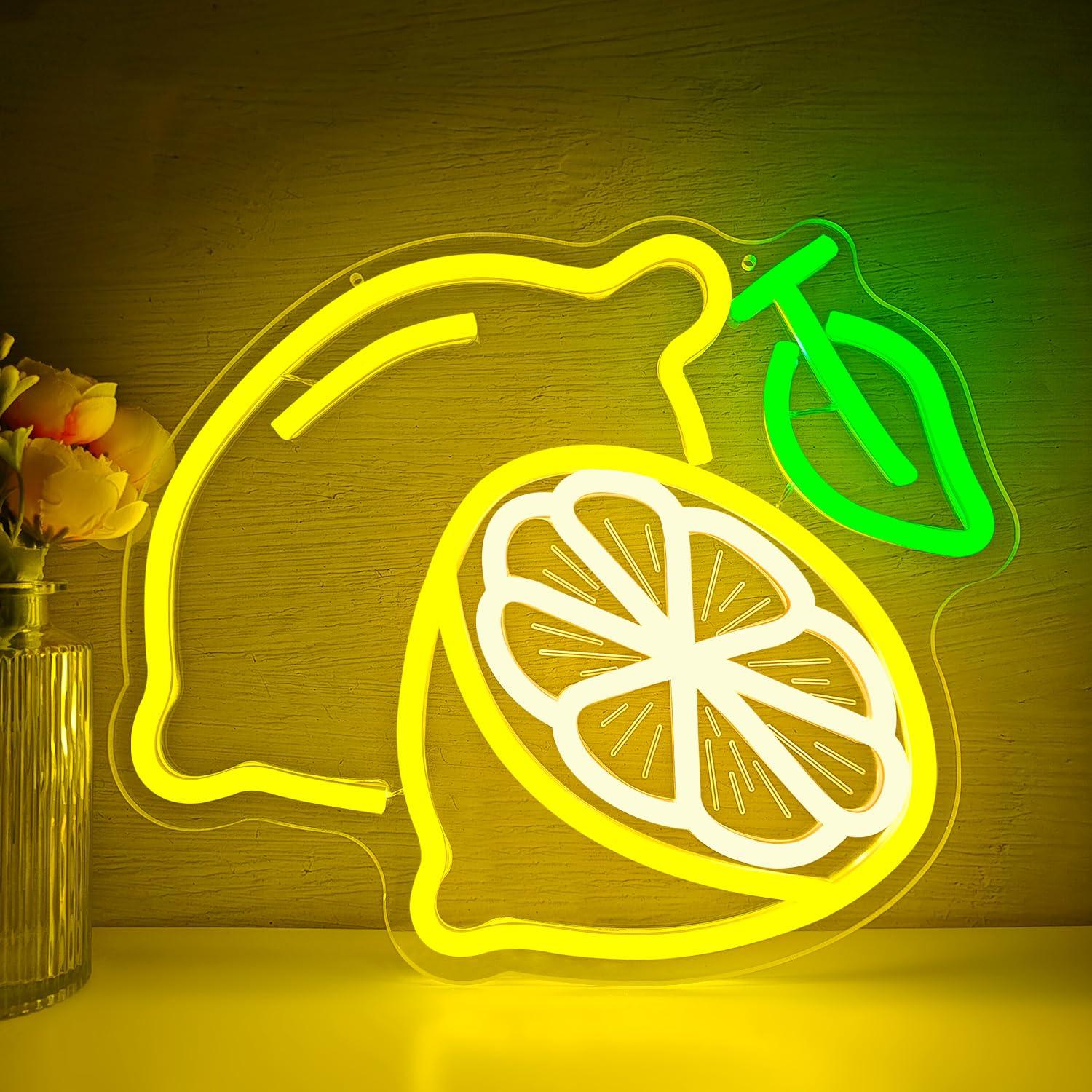 Lemon Neon Sign Dimmable LED L - Home In Bathroom avis et prix