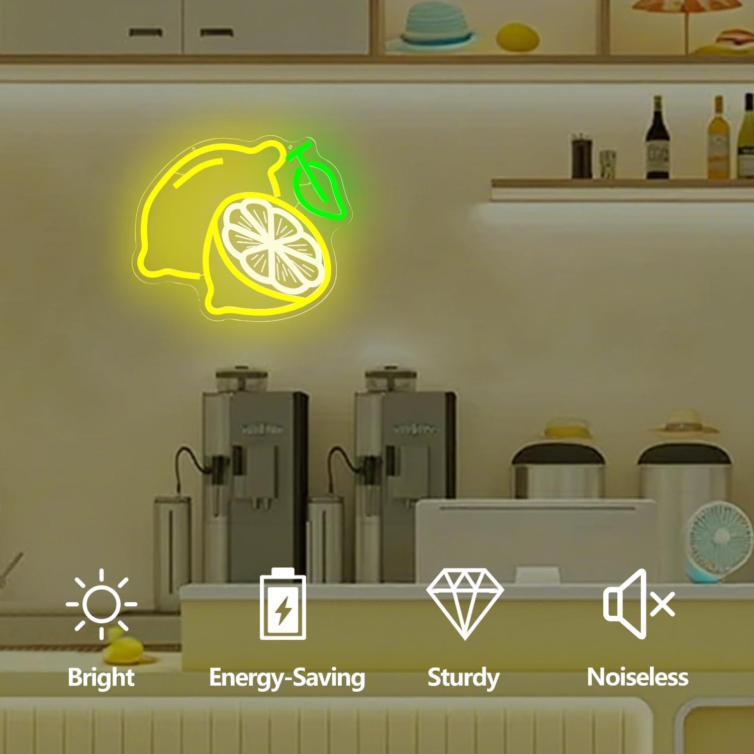 Lemon Neon Sign Dimmable LED L - Home In Bathroom avis et prix