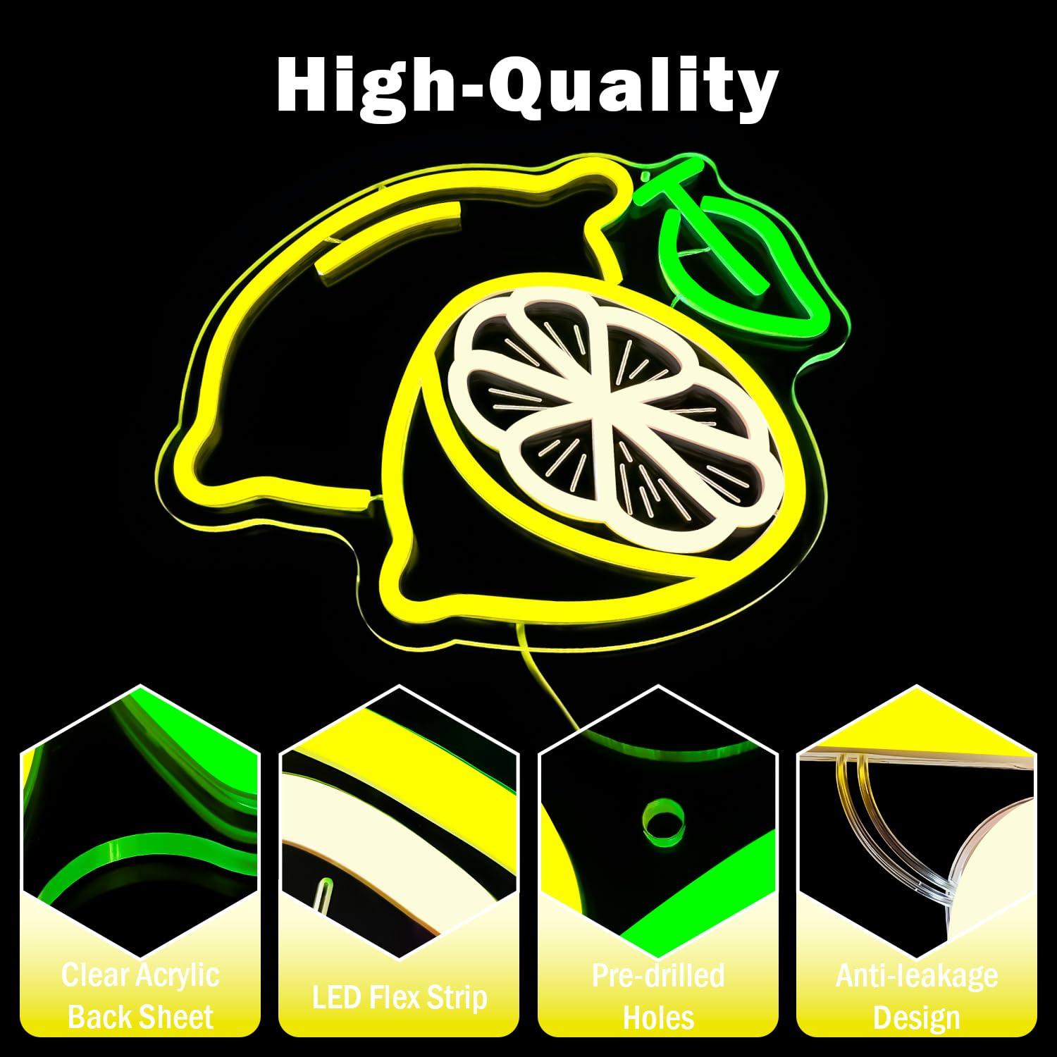 Lemon Neon Sign Dimmable LED L - Home In Bathroom avis et prix