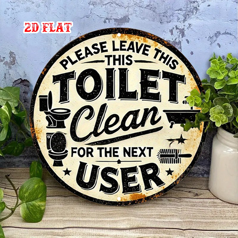 Vintage Restroom Rules Rustic  - Home Bathroom Etiquette avis et prix