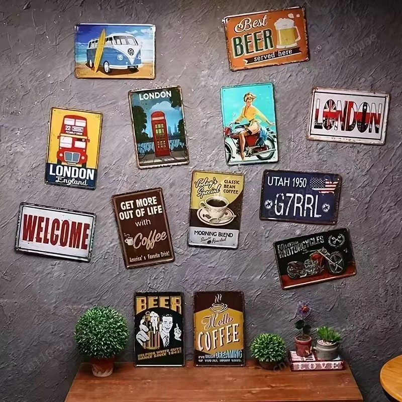 Kitten Bathroom Metal Tin Sign - Bathroom Home Visit avis et prix