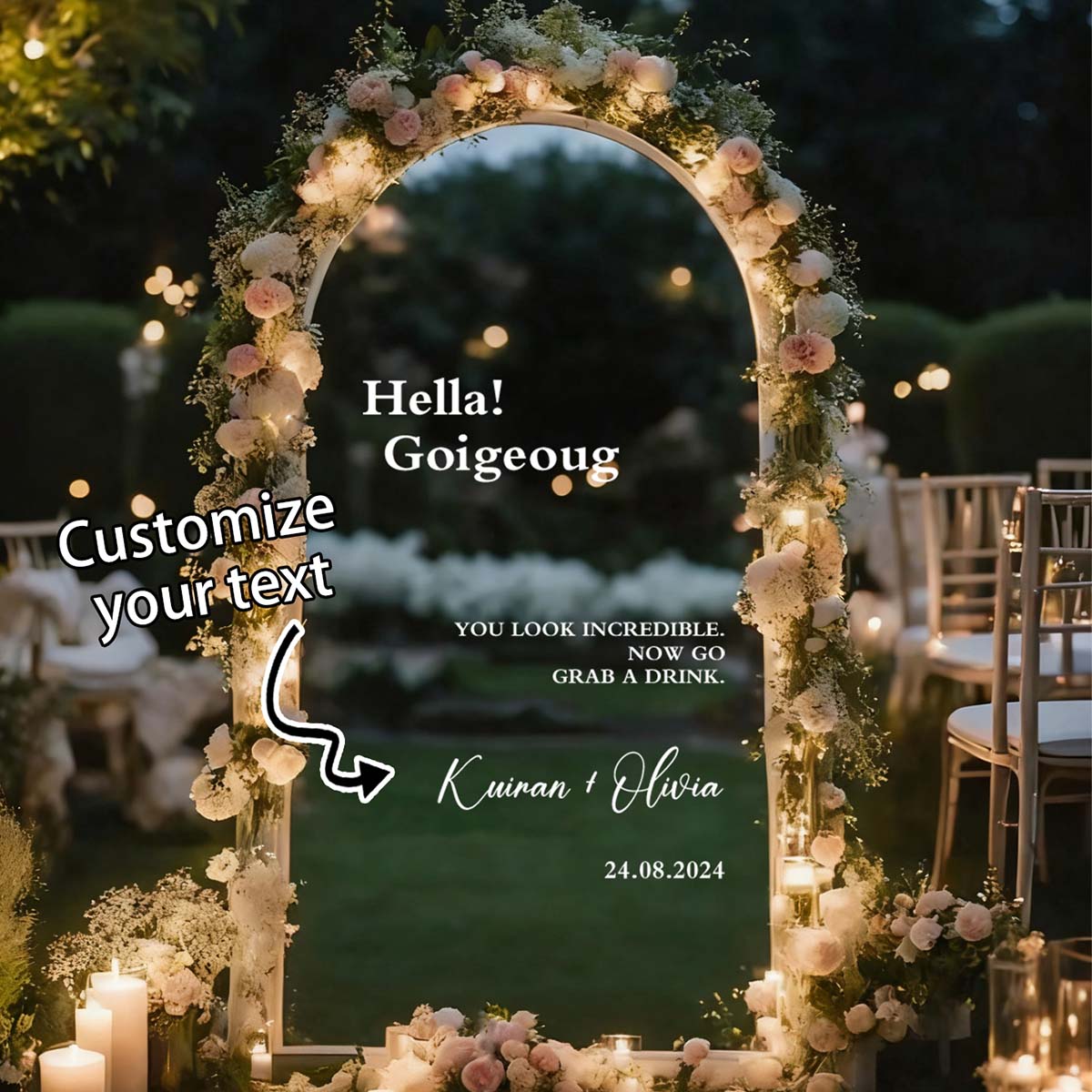 Custom Welcome Mirror Stickers - Home Bathroom Wall Decor avis et prix