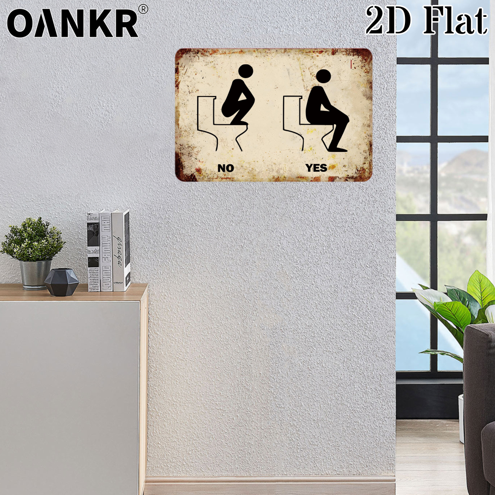 Funny Toilet Etiquette Metal T - Home Bathroom Etiquette avis et prix